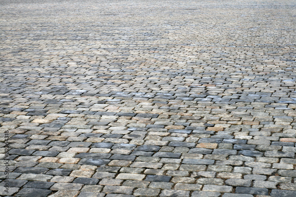 Cobblestone pavement