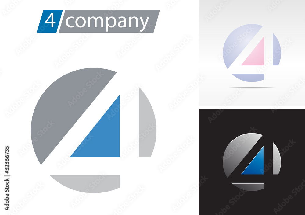Logo spherical number 4 # Vector Logo spherical number 4 # Vector