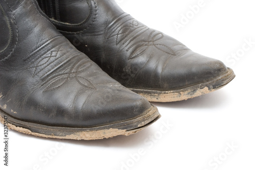 old dirty cowboy boots