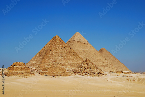 The Pyramids at Giza near Cairo  Egypt on a Clear Day
