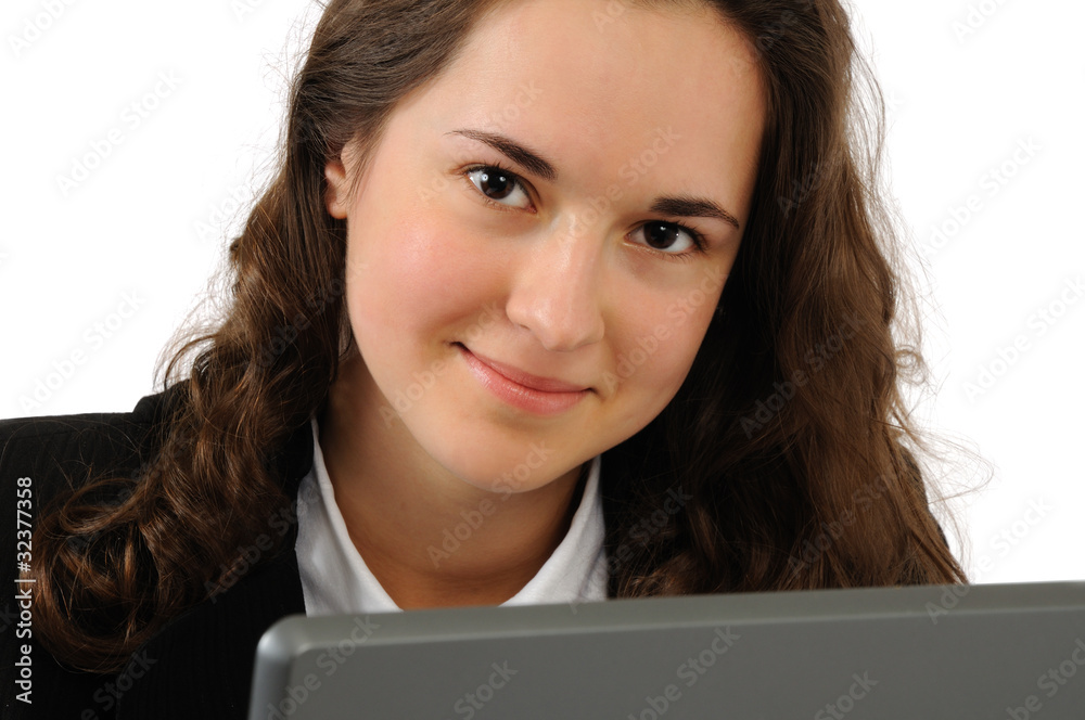 Close-up portrait of young business girl Close-up portrait of young business girl