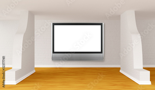 Lcd TV in empty room © sommersby