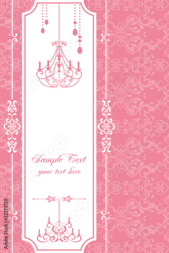 Chandelier pink frame