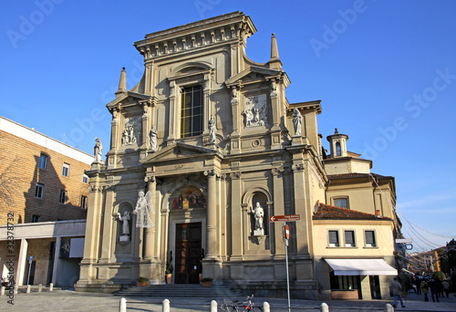 The church of San Bartolomeo in Bergamo, Italy photo