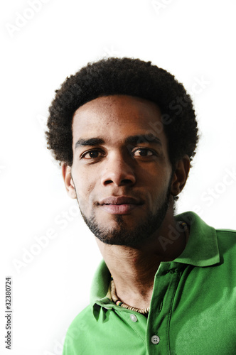 Young african american man isolated