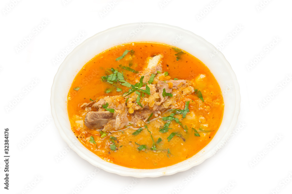 Creamy lentil soup with red lentils Creamy lentil soup with red lentils