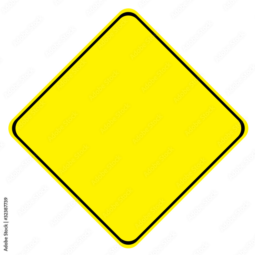 Yellow Blank Sign Yellow Blank Sign