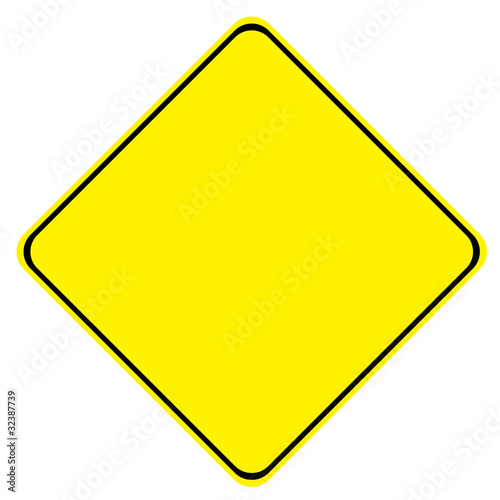 Yellow Blank Sign