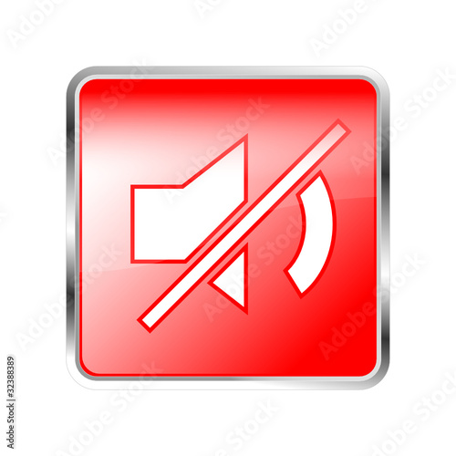 Button Ton aus leise rot