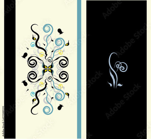 decorative card with curl