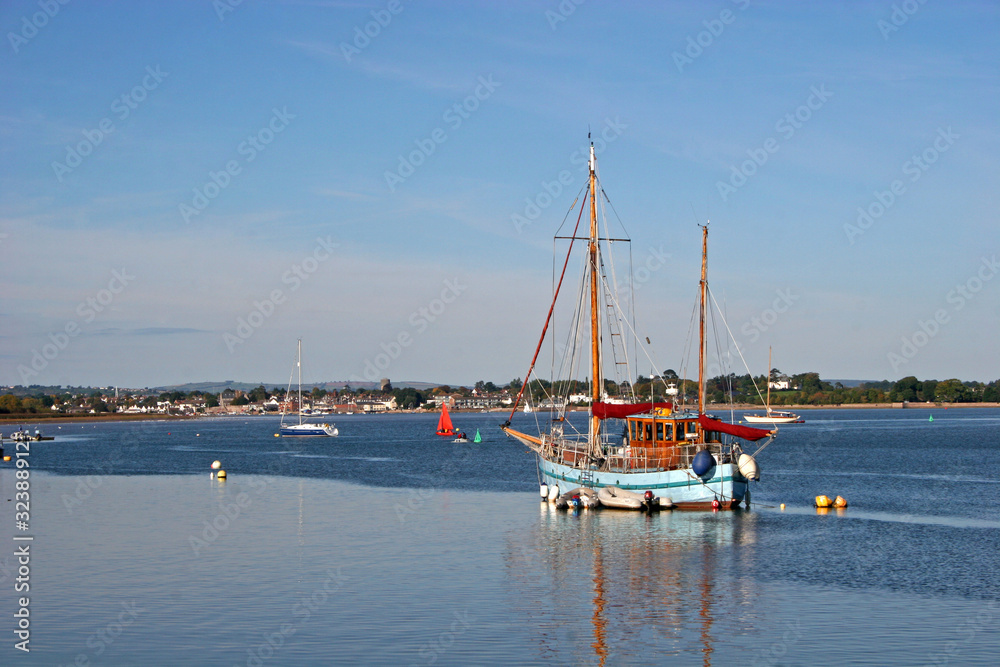 yacht on River Exe