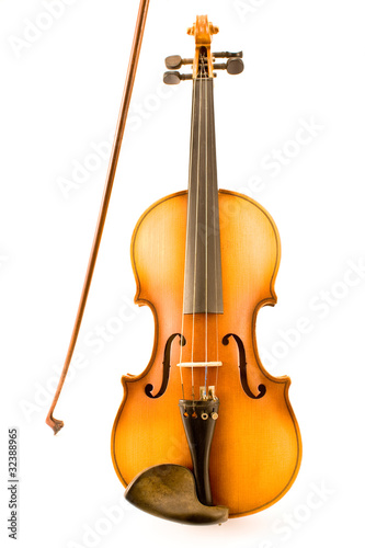 Old Violin with Bow