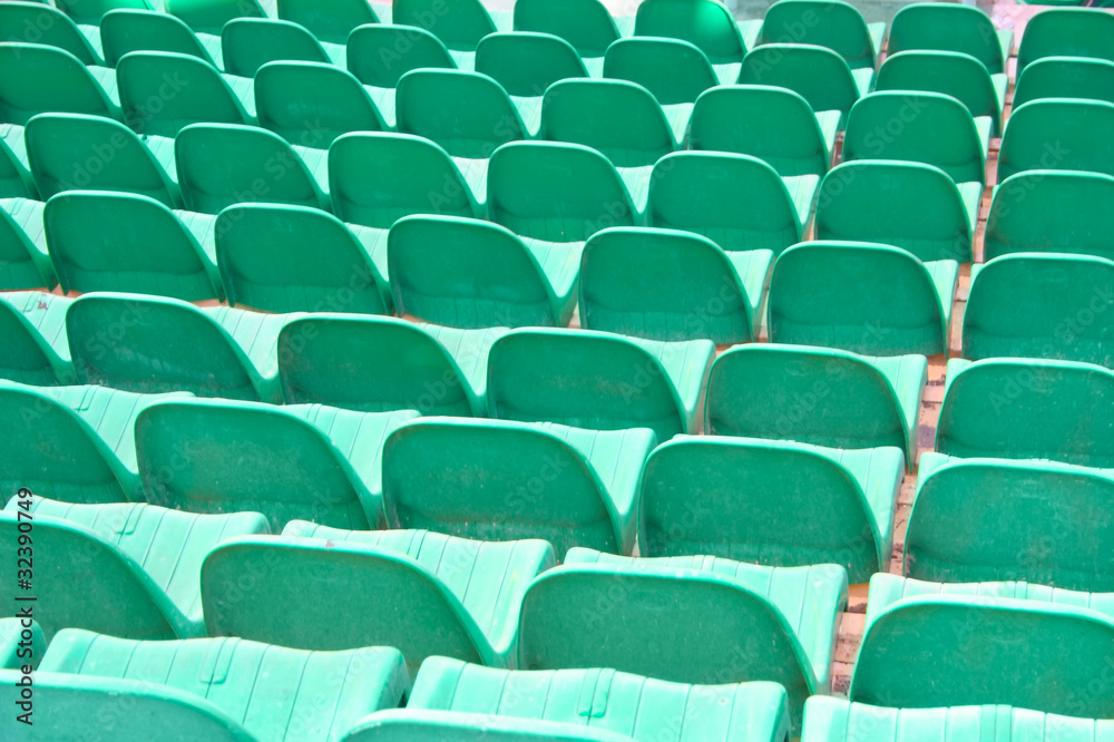 Naklejka premium rows plastic seats on arena