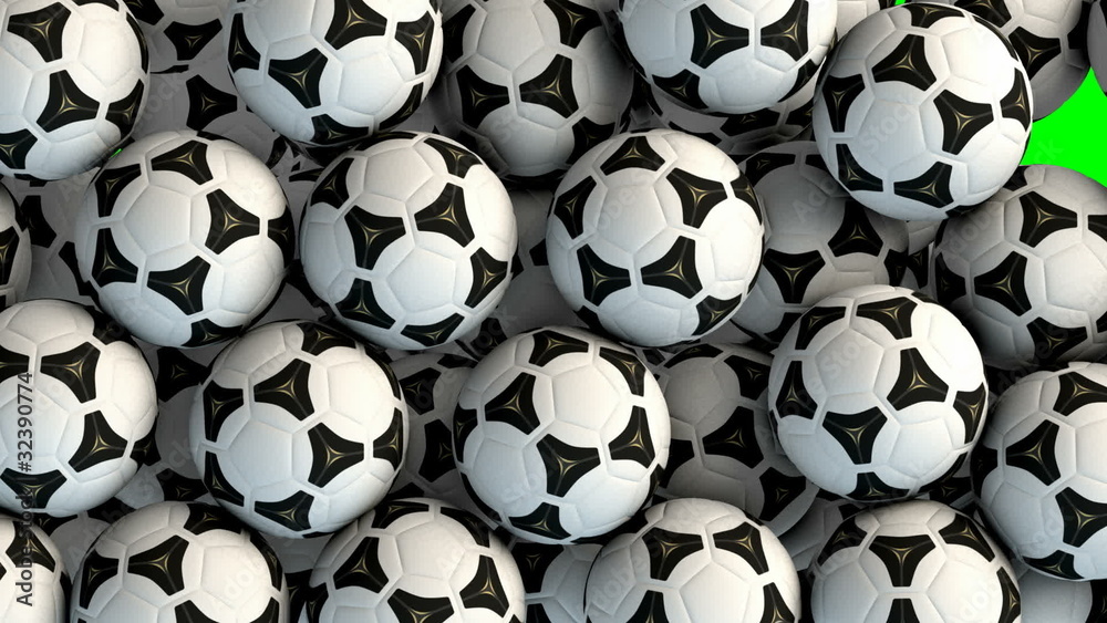 Soccer balls transition effect