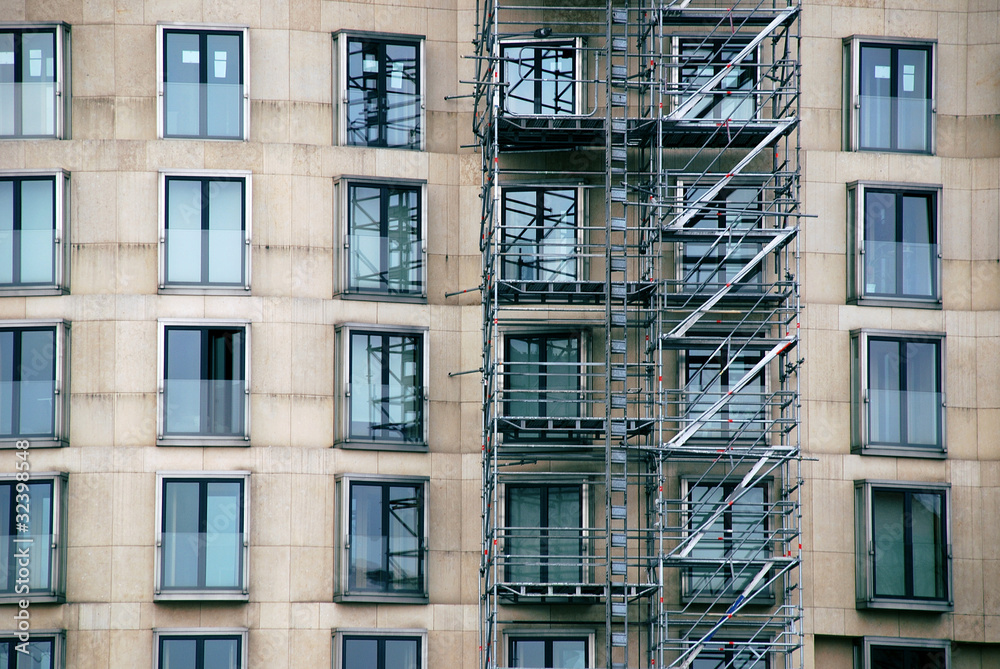 Fototapeta premium Modern architecture - Emergency stairs