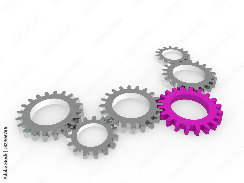 3d gear purple steel chrom 3d gear purple steel chrom