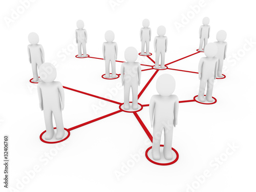 3d men network social red