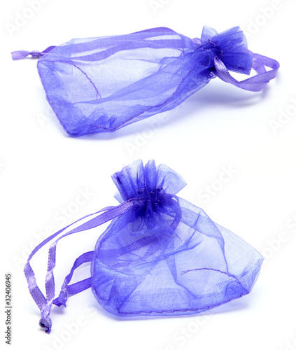 Purple Satin Drawstring Gift Bag