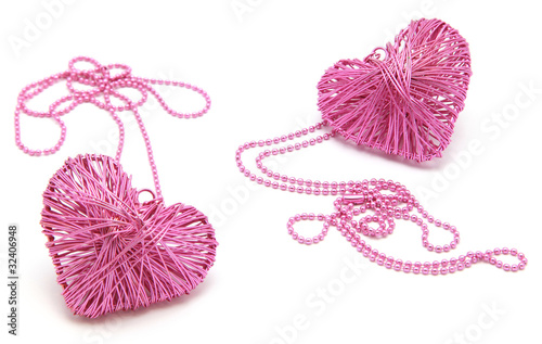 Pink Heart Necklaces