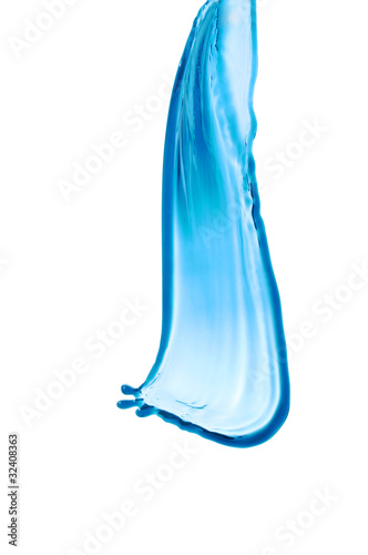 Blue transparent water splash