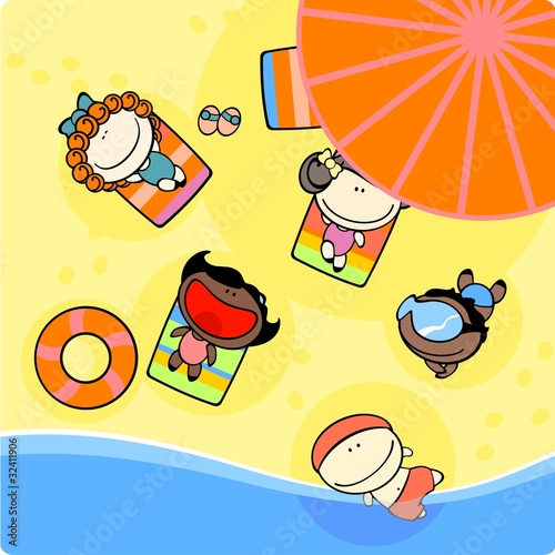 Kids on a beach