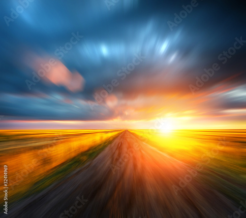 blured road and blured sky © grthirteen
