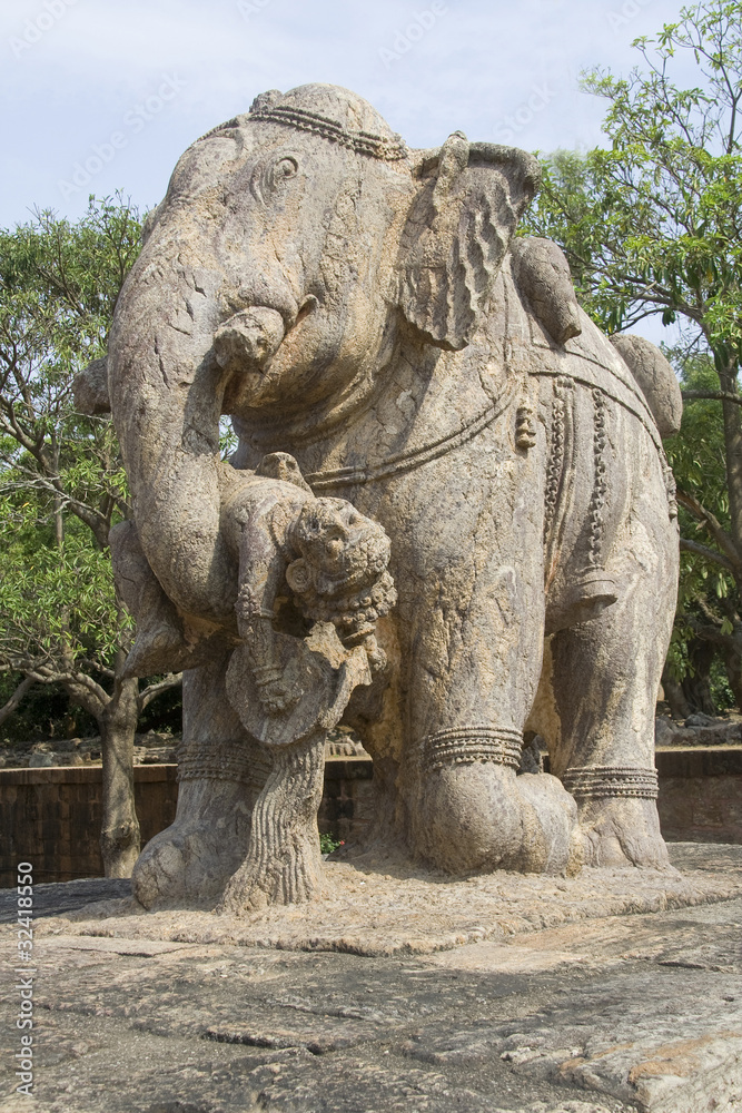 Elephant lifting Warrior