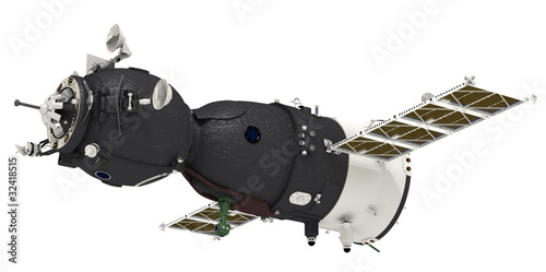 Spaceship isolated on white background