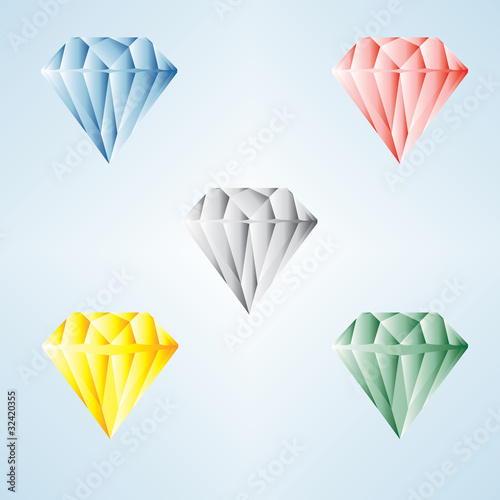 Diamond gemstone vector illustration