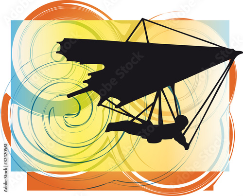 Hang Glider vector illustration