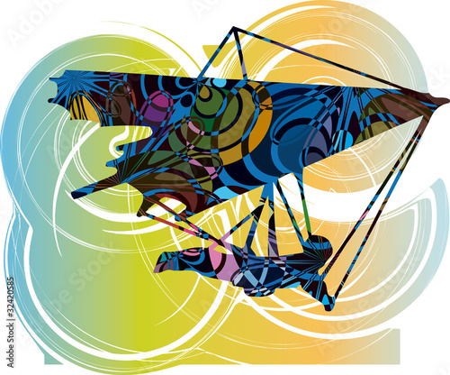 Hang Glider vector illustration