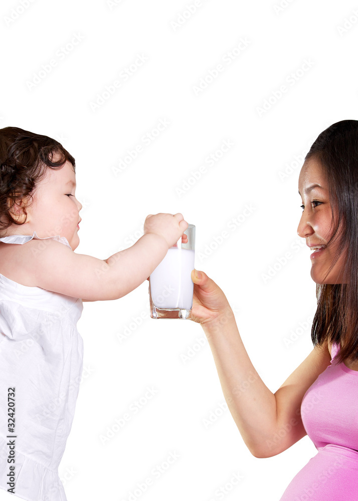 Mother Sharing Milk with Baby