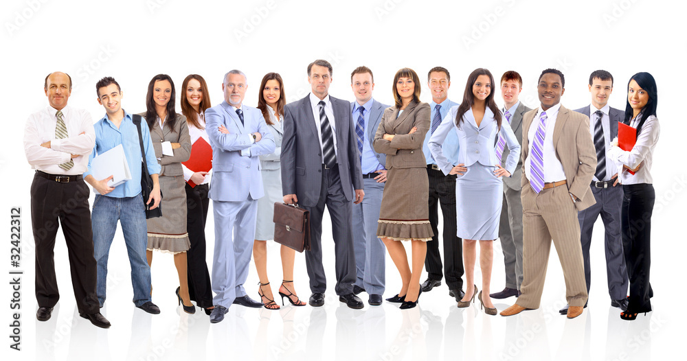 © ASDF - business team formed of young businessmen standing © ASDF - business team formed of young businessmen standing