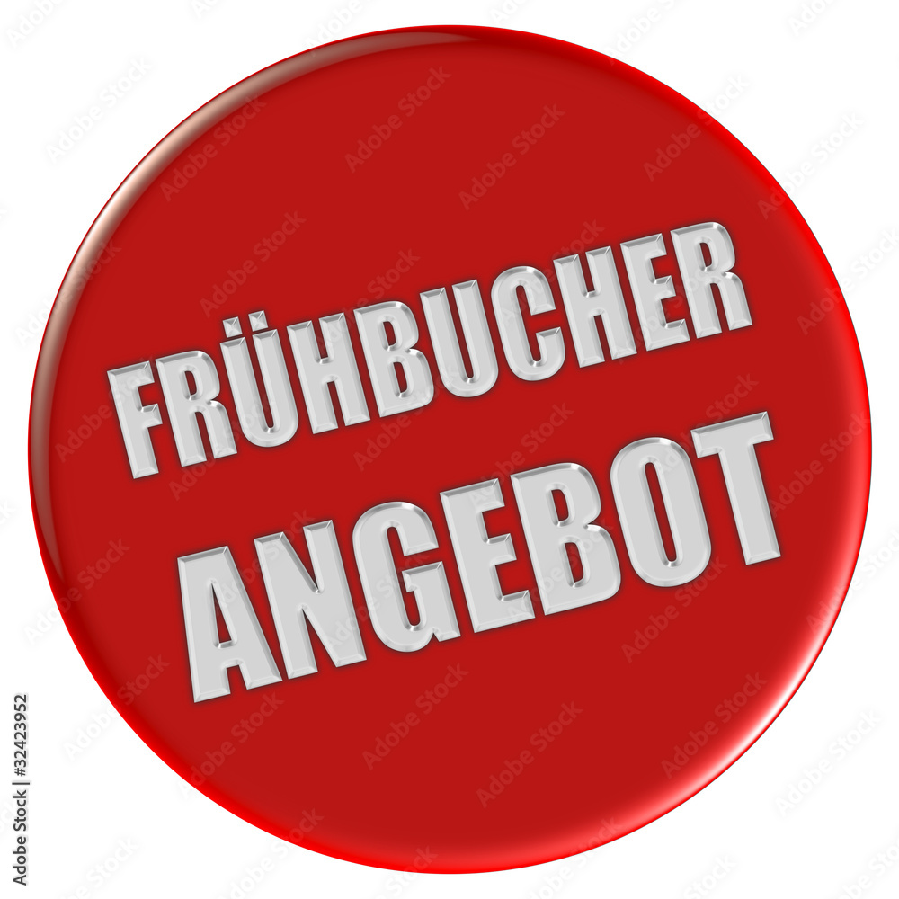 Button rot rund FRÜHBUCHER ANGEBOT Button rot rund FRÜHBUCHER ANGEBOT