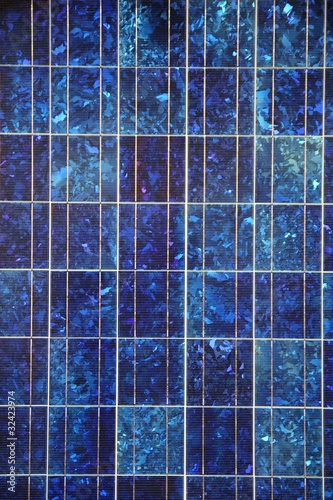 Obraz na plátně blue solar panel electric plate texture macro pattern