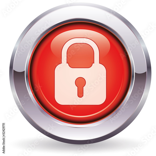 Foto Sicherheit - Button rot