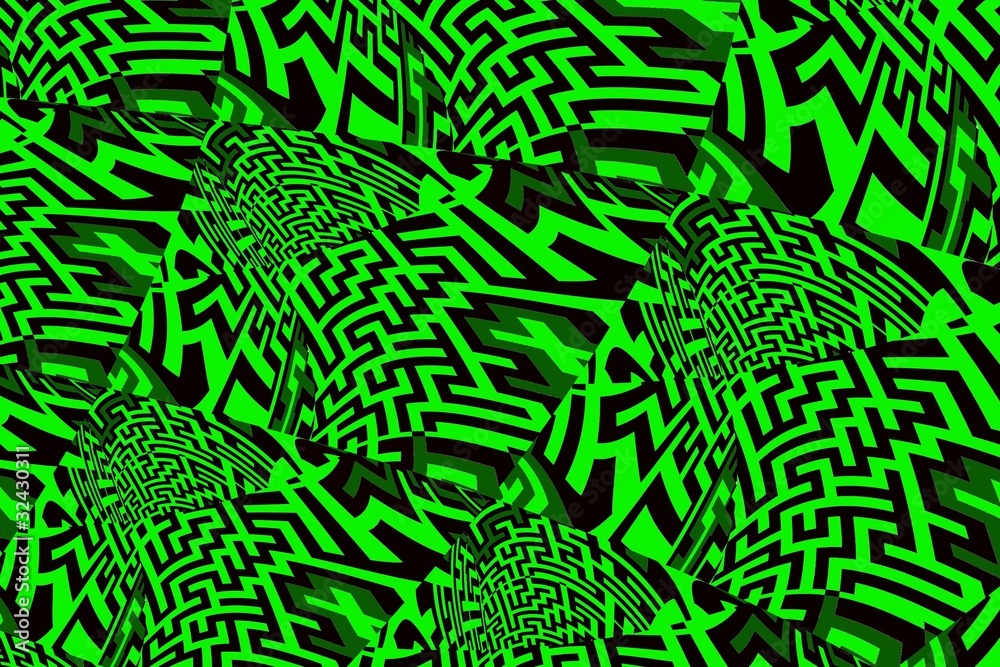 labyrinthe abstrait vert labyrinthe abstrait vert