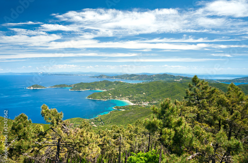 Panoramic view of Elba island. photo