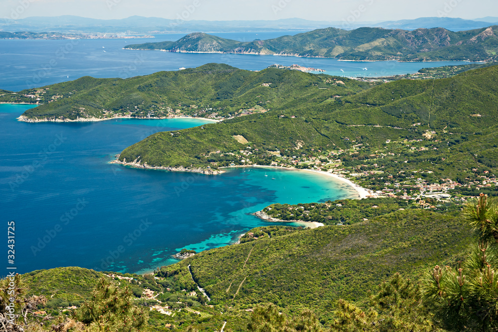 Panoramic view of Elba island.