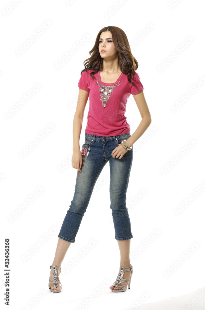 Dynamic image of a beautiful woman shot in studio Dynamic image of a beautiful woman shot in studio
