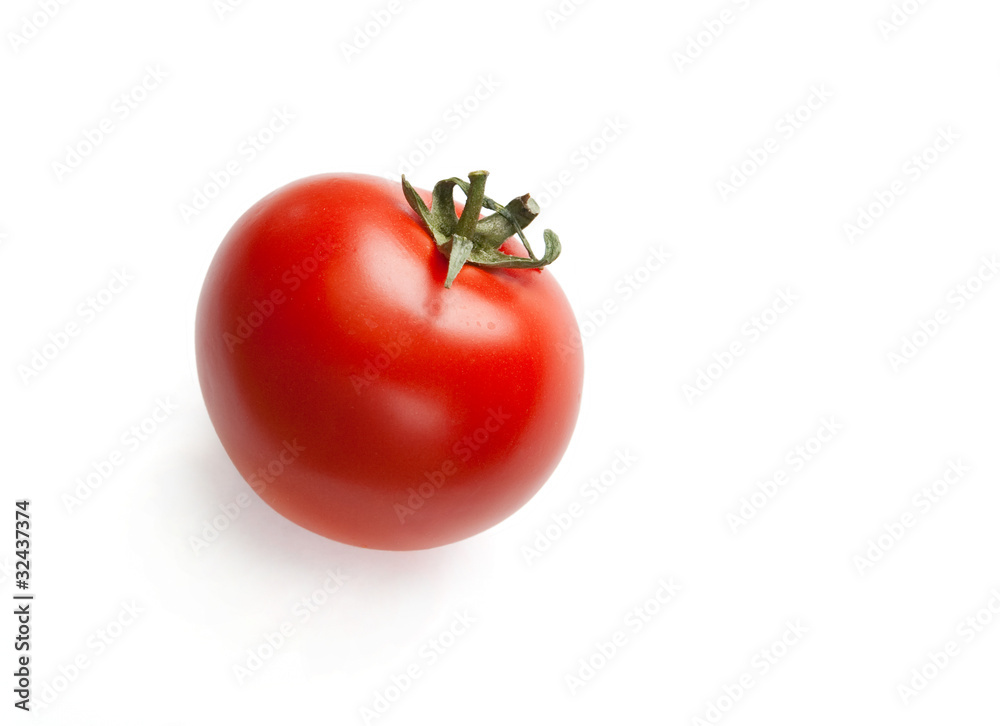 red tomato on white background red tomato on white background