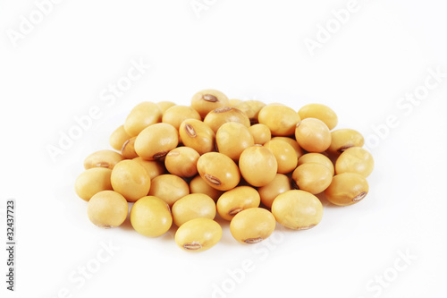 fresh soybean on background