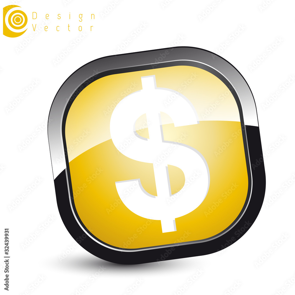 Obraz premium bouton dollar