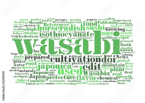 Wasabi word collage