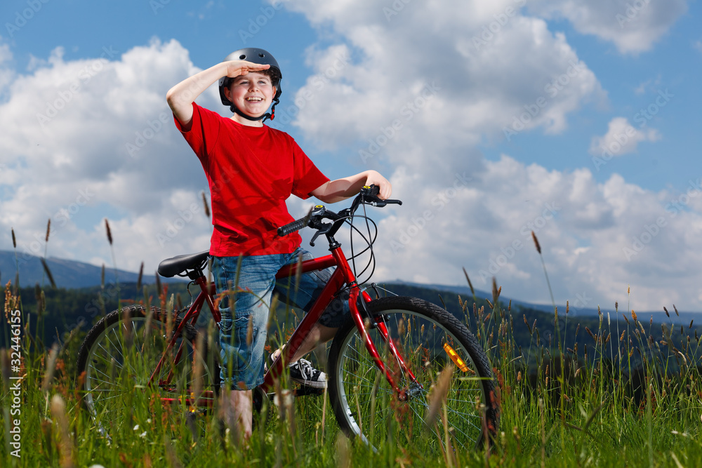 Cyclist - boy riding bike