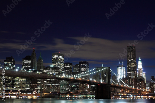 Brooklyn Bridge At Night, New York City