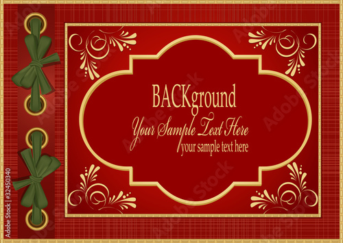Vector red with gold pattern album for your photos