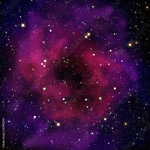Fototapeta Naklejka Na Ścianę i Meble -  Nebula and star in the space area
