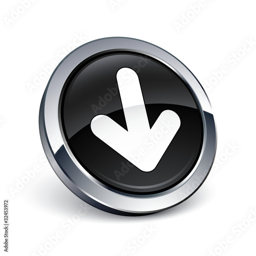 icône bouton internet flèche bas