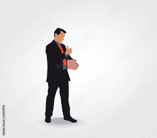 Silhouette d'un homme recevant un paquet - livraison